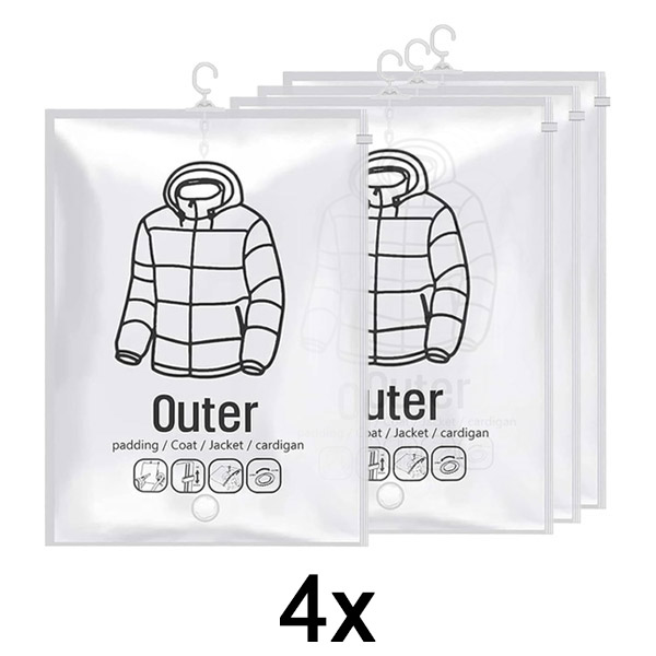 1x Viseče vakuumske vreče za shranjevanje – (4 kos) | VACUHANG