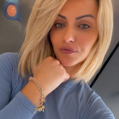 Ročno izdelana zapestnica z rožnim vencem | ROSABRACE
